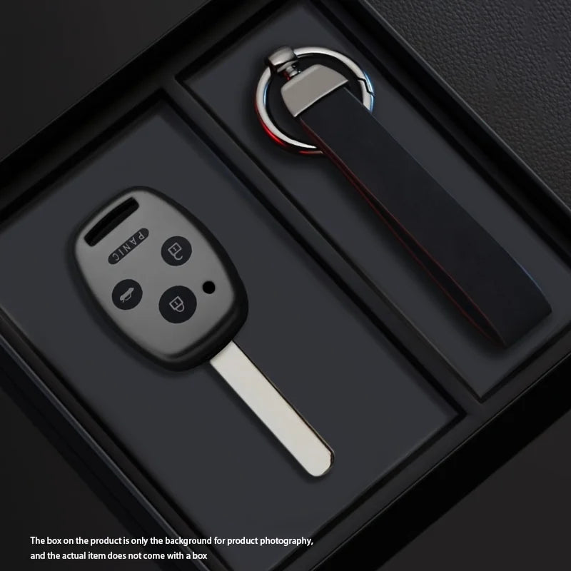 Black Warrior-Style TPU Car Key Fob Cover for Honda Fit, Civic, Jazz, Pilot, Accord, CR-V, Freed, StepWGN & Insight