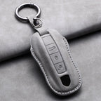 Leather Car Key Fob Cover Compatible with Porsche Panamera, Cayenne, 971, 911, 9YA, Macan, Boxster