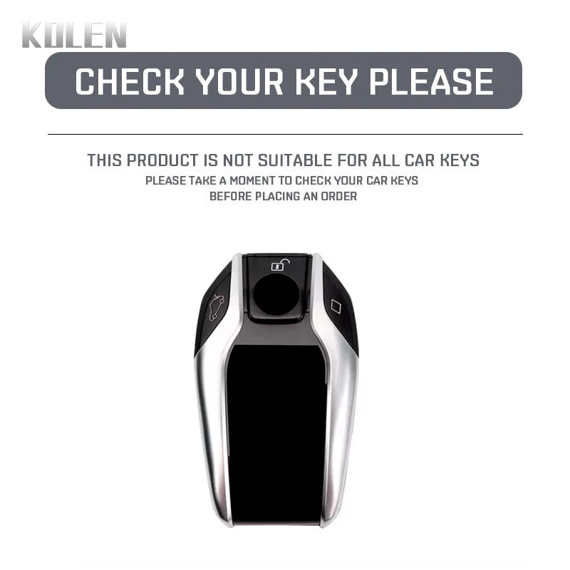 Car Key Cover Compatible with BMW 5 7 Series X3 X4 X5 X7 G30 G31 G11 G12 G01 GT G32 i8 – Carbon Fiber Style