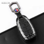 Car Key Cover Compatible with Hyundai i30 ix25 Elantra Kona Solaris Azera Grandeur IG TM Accent Santa Fe – Carbon Fiber Style