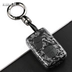 Car Key Cover Compatible with Toyota Aqua RAV4 Land Cruiser Camry Prado Corolla Prius – Carbon Fiber Style