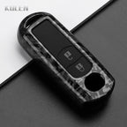 Car Key Cover Compatible with Mazda 2 3 6 Demio Atenza Axela CX-5 CX5 CX-3 CX7 CX-9 3 4 CX30 2016 2017 2018 2019 – Carbon Fiber Style