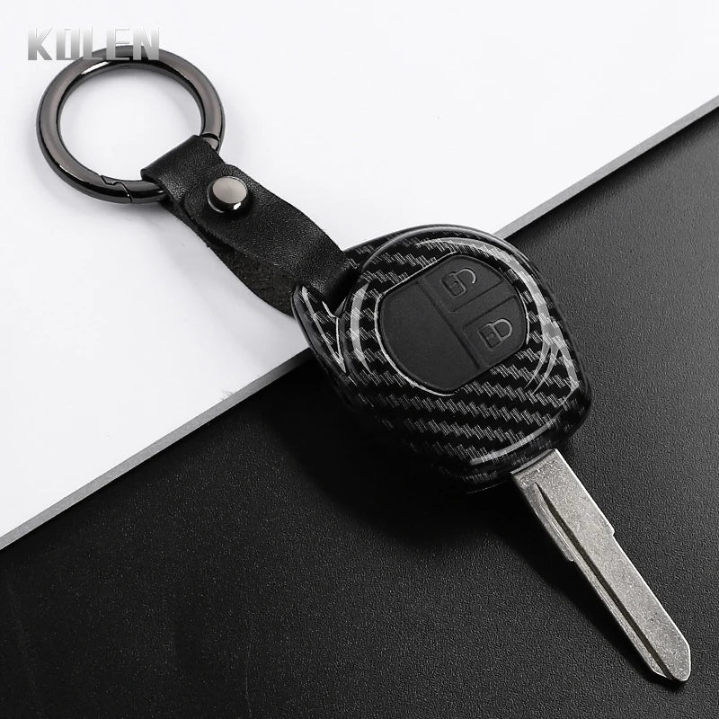 Car Key Cover Compatible with Suzuki SX4 Swift Grand Vitara Ciaz Liana S-Presso Celerio Jimny Jeemny – Carbon Fiber Style