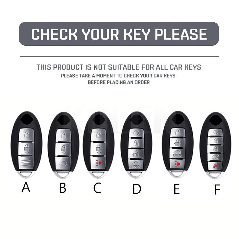 Car Key Cover Compatible with Nissan Qashqai X-Trail T32 T31 Juke J10 J11 Kicks Tiida Pathfinder Note; Infiniti – Carbon Fiber Style