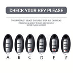 Car Key Cover Compatible with Nissan Qashqai X-Trail T32 T31 Juke J10 J11 Kicks Tiida Pathfinder Note; Infiniti – Carbon Fiber Style