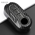 Car Key Cover Compatible with Fiat 500 Ducato Punto Panda; Lancia Musa; Citroen Jumper; Peugeot Boxer – Carbon Fiber Style