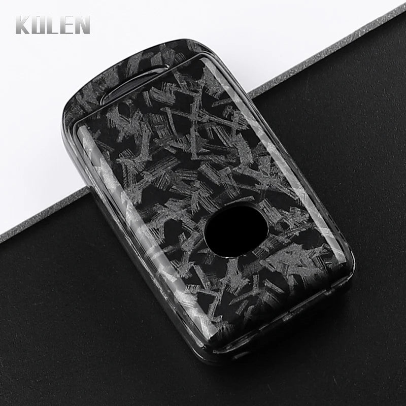 Car Key Cover Compatible with Mazda 3 Axela CX30 CX-4 CX5 CX-5 CX8 CX-8 CX-30 CX9 CX-9 – Carbon Fiber Style