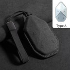 Suede Remote Key Fob Cover Compatible with Fang Cheng Bao (Equations) Leopard 5, Leopard 8, Leopard 3