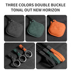 Suede Leather Car Key Fob Cover Compatible with SGMW Wuling Baojun Air, Yep, KiWi EV, E100, 630, 510, 730, 610, 530, 560, RS-5