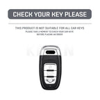 Car Key Cover Compatible with Audi A1 A3 8V A4 B8 B9 A5 A6 C7 A7 A8 Q3 Q5 Q7 S4 S6 S7 S8 R8 TT – Carbon Fiber Style