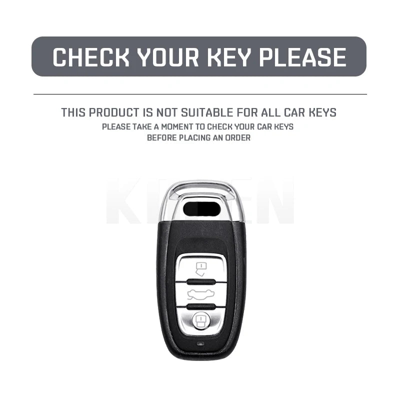 Car Key Cover Compatible with Audi A1 A3 8V A4 B8 B9 A5 A6 C7 A7 A8 Q3 Q5 Q7 S4 S6 S7 S8 R8 TT – Carbon Fiber Style