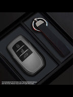 Black Warrior-Style TPU Car Key Fob Cover for Toyota Corolla SE (2023), Camry 50/55, TLC200, Yaris, Land Cruiser Prado 150 & RAV4