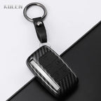 Car Key Cover Compatible with Jaguar XE XJ XF Guitar; Land Rover Range Rover Sport Evoque Freelander Velar Discovery 4 – Carbon Fiber Style