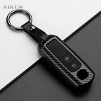Car Key Cover Compatible with Mazda 2 3 6 Demio Atenza Axela CX-5 CX5 CX-3 CX7 CX-9 3 4 CX30 2016 2017 2018 2019 – Carbon Fiber Style