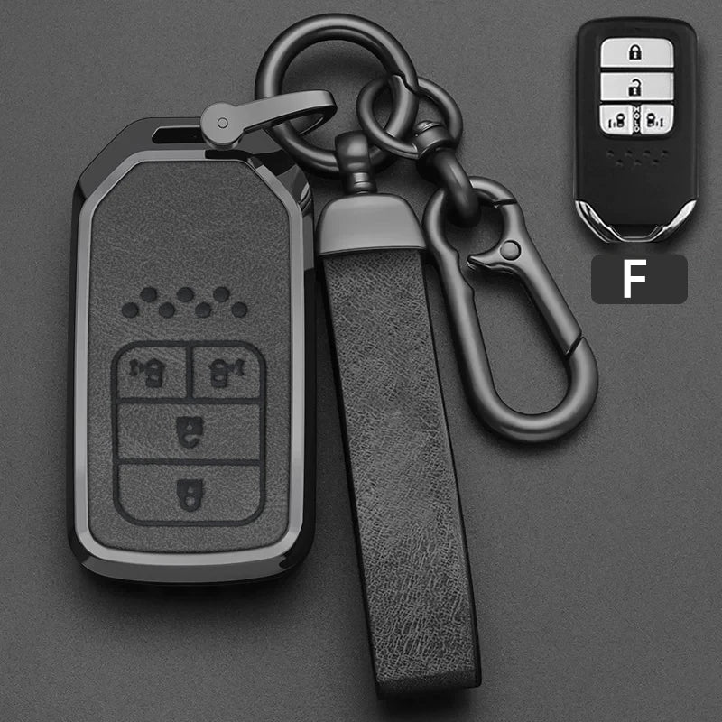 Zinc Alloy Car Key Fob Cover for Honda Civic, Accord, CR-V, Pilot, Fit, Odyssey, Jazz, CR-Z, HR-V, Vezel & City – 2018–2020
