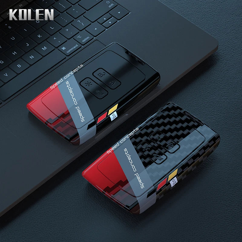 Key Card Cover Compatible with Renault Clio Captur Megane Talisman Espace Zoe Koleos Scenic 4 Arkana; Dacia Sandero – ABS Carbon Fiber Style