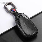 Car Key Cover Compatible with Chevrolet Malibu Blazer Traverse Onix Equinox Volt Bolt Trax Orlando Cruze Spark Camaro – Carbon Fiber Style