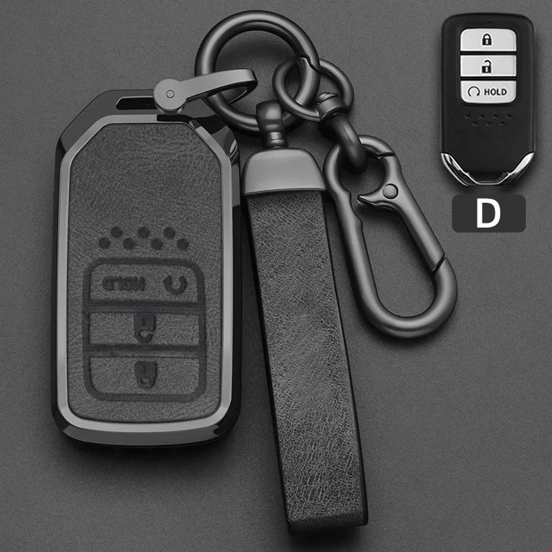 Zinc Alloy Car Key Fob Cover for Honda Civic, Accord, CR-V, Pilot, Fit, Odyssey, Jazz, CR-Z, HR-V, Vezel & City – 2018–2020