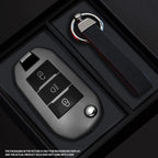 Black Warrior-Style TPU Car Key Fob Cover for Peugeot 208, 308, 408, 508, 2008, 3008, 4008 & 5008; Citroen C3, C4 Cactus, C6 & C8
