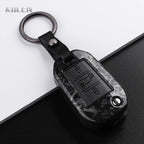 Car Key Cover Compatible with Peugeot 208 301 307 308 508 2008 3008 5008 Expert; Citroen C3 C4 C5 Cactus C6 C8 – Carbon Fiber Style