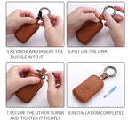 Leather Smart Car Key Cover Compatible with Chery Jaecoo J7, J6, J8; Tiggo 7/8 Pro Max; Omoda 5, C5; Tiggo 7/8 Pro Plus; Arrizo 5 Plus