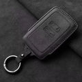 Suede Car Key Fob Case Compatible with Renault Koleos, Kadjar, Clio, Captur, Megane, Talisman, Espace, Zoe, Scenic 4, Arkana; Dacia Sandero