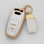 Quicksand Gold TPU Car Key Fob Cover for Audi A1, A3, A4, A5, A6, A7, A8, Q3, Q5, Q7, Q8, RS3, S4, S5, S7 & TT – 8P, B8, B9, C7, C8, D5, 4M
