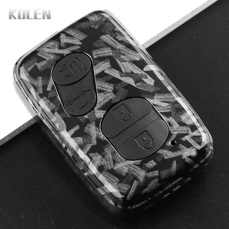Car Key Cover Compatible with Toyota Aqua RAV4 Land Cruiser Camry Prado Corolla Prius – Carbon Fiber Style