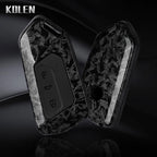 Car Key Cover Compatible with Volkswagen (VW) Golf 8 MK8 ID3 ID.4; CUPRA; Skoda Octavia A8; SEAT Leon MK4 – Carbon Fiber Style