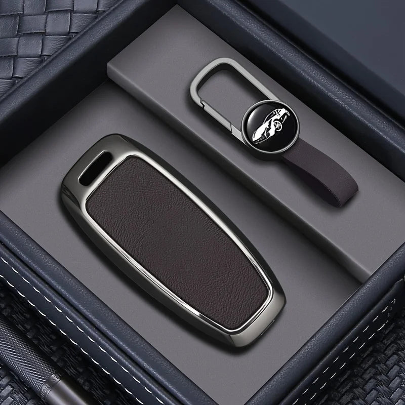 Alloy Style Car Key Case Cover Shell Fob for Audi A3 A4 B9 A6 A7 4K A8 E-tron Q5 Q8 C8 D5 SQ8 Protector Shell Fob Accessories