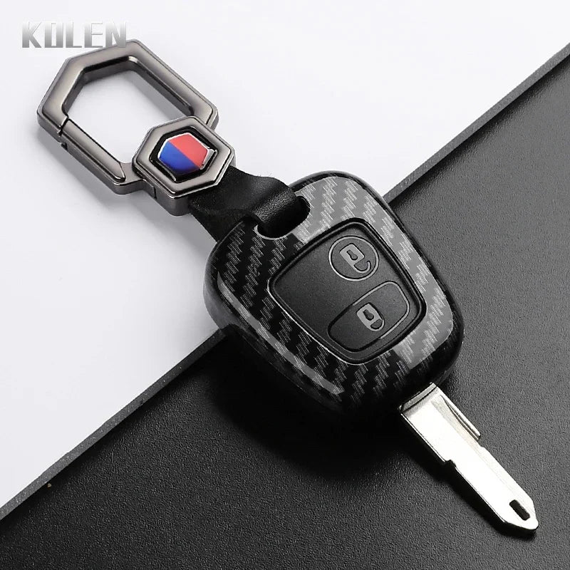 Car Key Cover Compatible with Citroen C1 C2 C3 C4; Peugeot 107 206 207 307; Toyota Aygo – Carbon Fiber Style