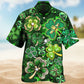 Shamrock Irish Leaf Diamond Hawaiian Shirt For Beach Days, Summer Outings, And Thoughtful Gift Giving