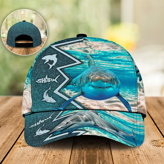 Shark Blue Ocean Classic Cap For Everyday Wear Vacations And Seasonal Activities