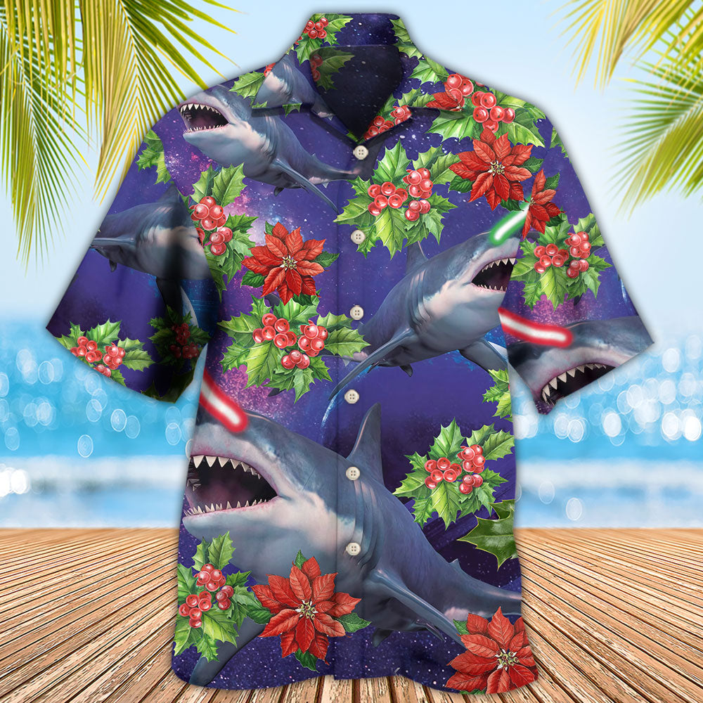 Funny Shark Christmas Amazing Hawaiian Shirt For Poolside Relaxation And Sunny Getaways