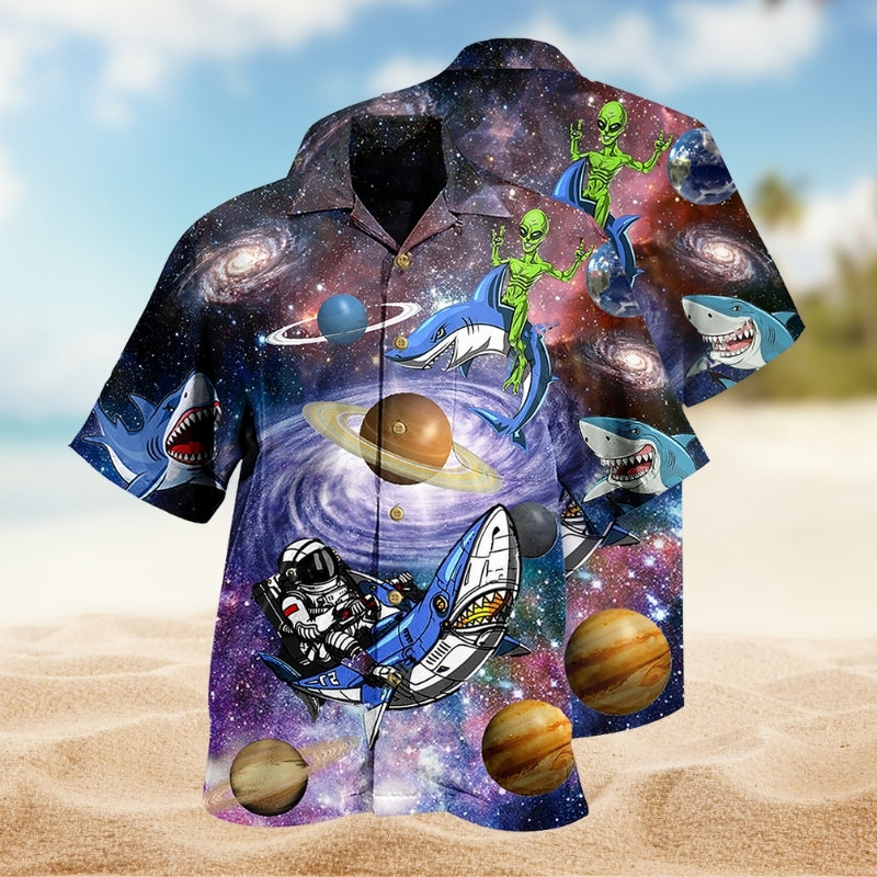Tropical Funny Golf Cat Hawaiian Shirt Detailed Pattern View For Island Holidays
