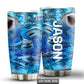 Shark Loves Ocean Personalized 20 Oz Tumbler For Coffee Travel And Daily Drinks