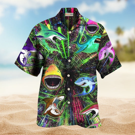 Funny Surfing Cat Surf Hawaiian Shirt Collar And Front View For Vacation Style