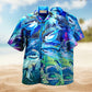 Bold Shark Hawaiian Shirt For Coastal Adventures Outdoor Gatherings And Casual Warm Weather Wear