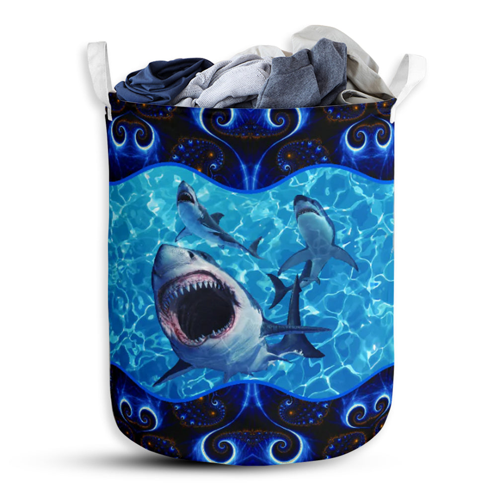 Shark Galaxy Laundry Basket For Bathroom Bedroom Storage