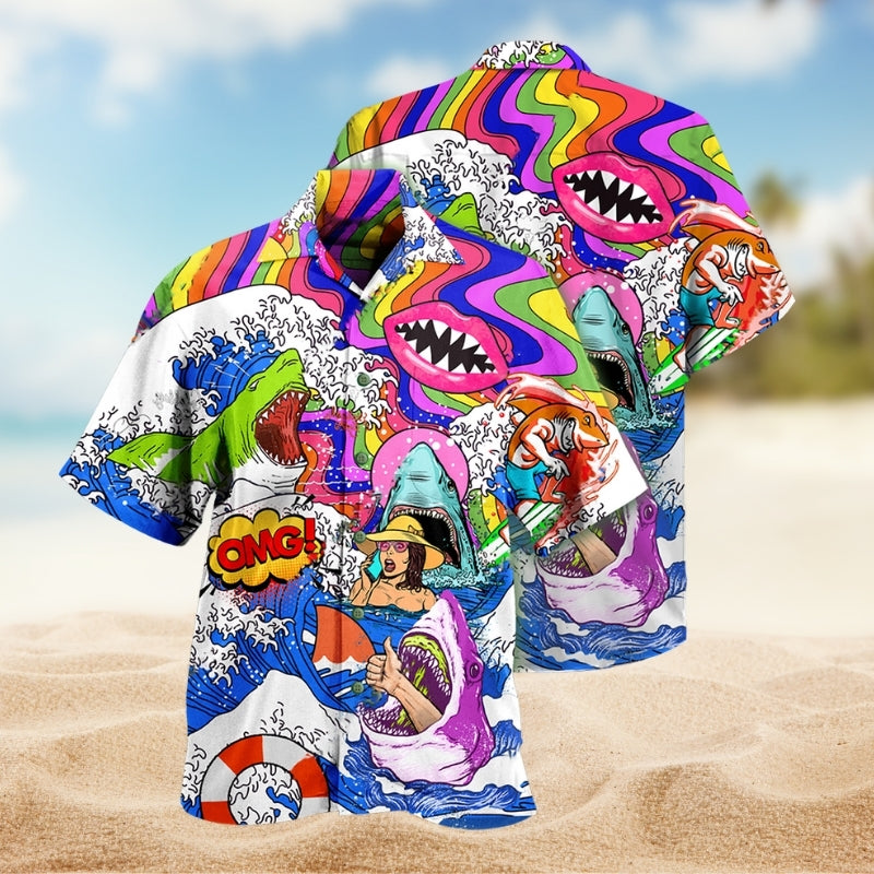 Lobstering Lake Hawaiian Shirt Creative Print View For Warm Weather Events