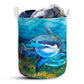 Shark In Sea Color Laundry Basket For Bathroom Bedroom Storage