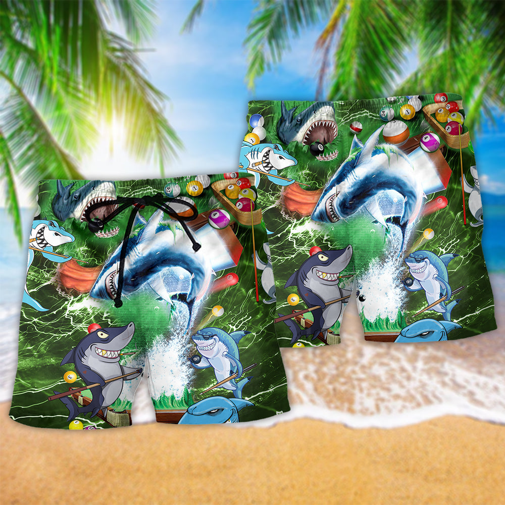 Pool Shark Beach Shorts Pattern Detail For Relaxed Weekends And Vacation Ready Style