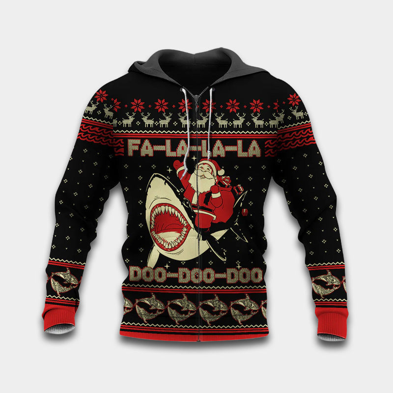 Shark Christmas Doo Hoodie For Holiday Gatherings Winter Travel And Seasonal Gifting