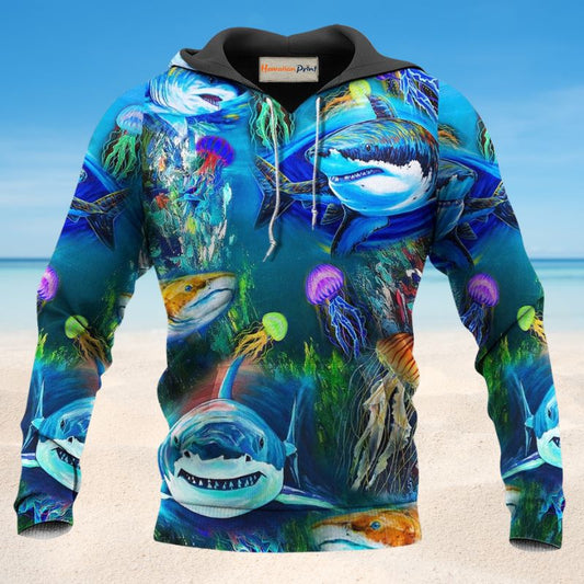 Shark Sea Adventure Hoodie For Nautical Inspired Streetwear Weekend Trips And Comfort