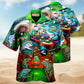 Shark Pool Hawaiian Shirt For Coastal Travel, Casual Events, And Comfortable Summer Wear