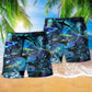 Shark Deep Ocean Beach Shorts Pattern Detail For Vacation Style And Casual Outdoor Comfort