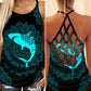 Shark Artistic Hollow Tank Top For Seaside Events And Casual Styling