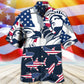 Shark American Independence Day Hawaiian Shirt Design Detail For Beach Days And Holiday Travel