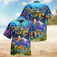 Shark Octopus Hawaiian Shirt For Animal Lovers, Beach Travel, And Casual Summer Style