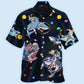 Shark Astronaut Galaxy Sky Hawaiian Shirt Artwork View For Coastal Escapes And Resort Style